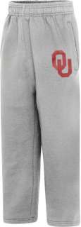 Oklahoma Sooners Youth adidas Grey Big Logo Fleece Sweatpants  