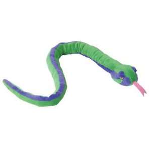   Adventure Planet Plush   GREEN AND PURPLE SNAKE ( 36 inch ) Toys