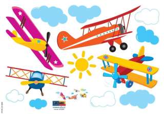 Aircrafts Nursery/Kids Room Wall Art Sticker Decals  