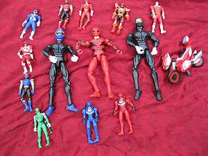 14 Pc Lot 11 Power Ranger Bandi Action Figures Superheroes 