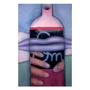  Hand Grasping Alcoholic Beverage Giclee Poster Print, 9x12 