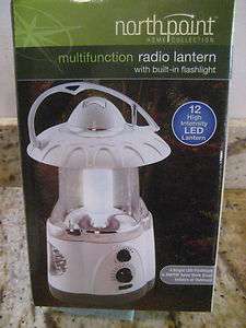 Bright Lantern with AM/FM Radio & Emergency Flashlight Indoors or 