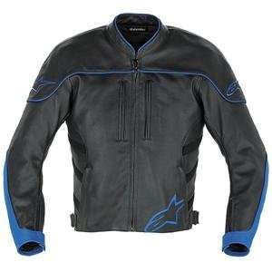  Alpinestars Halo Leather Jacket   60/Blue Automotive