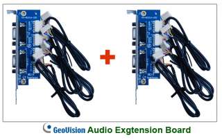 Geovision 4 Port Audio Extension Board x 2 for GV DVR Card   Brand New 