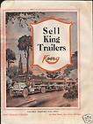 LARGE 1918 KING SEMI TRAILER AD FLYER ANN ARBOR MI