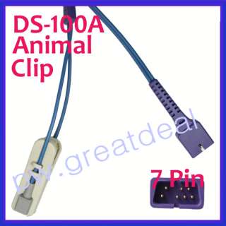 Nellcor DS 100A Oximeter Sensor SPO2 Tongue Clip Animal  