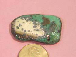 BUTW Float Copper Michigan nugget touch stone 0615B  