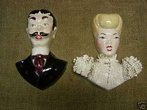 Vintage Porcelain Man & Woman Figurines Antique People  