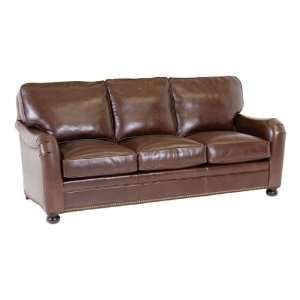   Group Howell Designer Style English Arm Leather Apartment Size Sofa