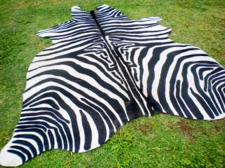 ZEBRA Print/Printed COWHIDE SKIN Rug steer COW HIDE dc3281  