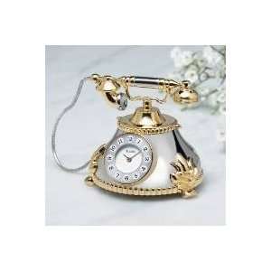  Bulova Miniature Traditional Timepieces Antique Telephone 