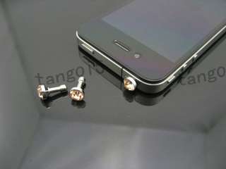   Crystal 3.5mm Earphone Jack Cover Plug for Apple iPhone 3G 3GS 4 4S