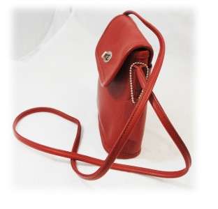 NWOT Coach Red Leather 9049 Tango Flap Crossbody Purse Shoulder Bag 