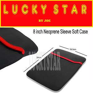 Soft NEOPRENE Sleeve Case Pouch Bag For 8 Archos Arnova 8 Tablet C10