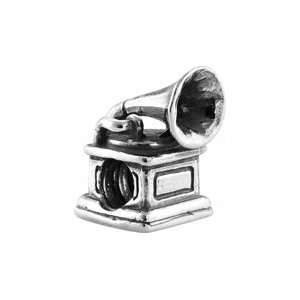 Bacio Italian Silver Bead Silver Artisan Music Box Charm. Compatible 