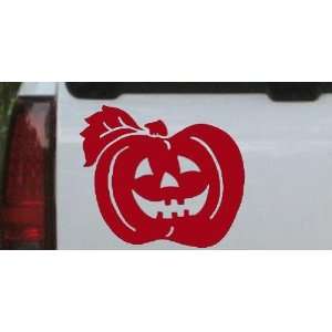 Red 12in X 10.5in    Jack O Lantern Halloween Other Car Window Wall 