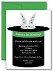 Magic Show Hat Bunny Birthday Invitations   Any Color