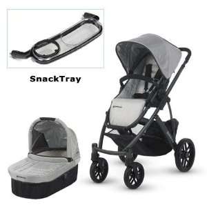    UPPAbaby 0112 MCA Mica VISTA Stroller with SnackTray   Silver Baby