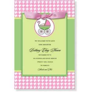  Girl Baby Shower Invitations   Check Effect Sweet Dreams 