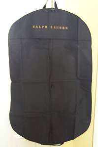RALPH LAUREN Navy Blue Vinyl Garment Bag 39 x 24, Gold Letters 
