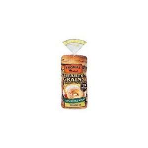 Thomas Bagels Hearty Grains 100% Whole Wheat Pre Sliced 6 Ct 22 oz 