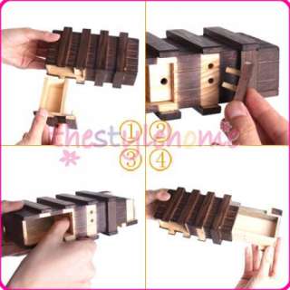 Magic Puzzle Box Wooden Secret Mini 3 Compartment Gift  