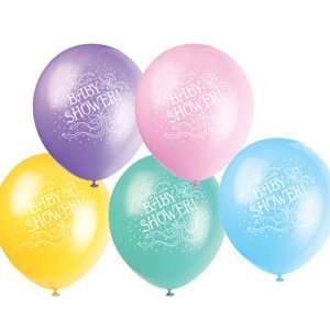  Baby Shower 12 Latex Balloons Asst. 