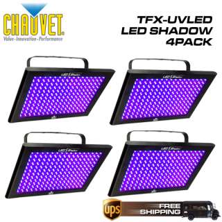 CHAUVET LED SHADOW TFX UVLED BLACKLIGHT UV PANEL 4 PACK 781462020217 