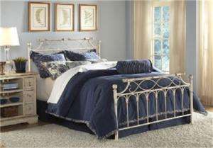 King Size Chester Bed w/ Frame   Creme Brulee Finish  