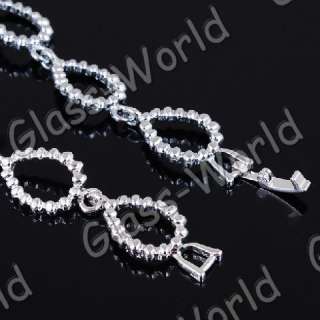 Black Flower Rhinestone Crystal Necklace Earrings SET  