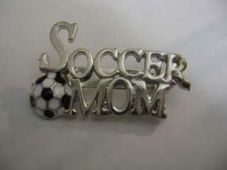 SOCCER MOM Pin SPORTS Team FAVORS Jewelry Mother Bling  