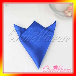100 Royal Blue 12 Square Satin Table Napkin or Handkerchief Multi 