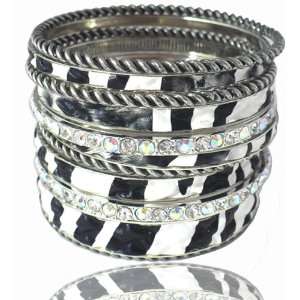   & Austrian Crystal Stack Bangle Bracelet Set   11 Bracelets Jewelry