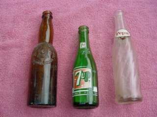 Old Bottles, Pepsi, 7 UP, Cumberland Brewing Co.  