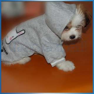 Color 3 Size Dog Cotton Hoodie Coat Clothes Apparel  
