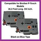 Black on Blue Label Tape for Brother TZ541 TZ 541 PT2700 PT2710 