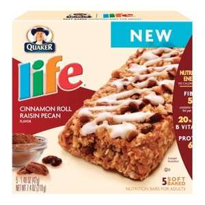   Life 4 pk. Cinnamon Roll Raisin Pecan Soft Baked Cereal Bars 5 ct