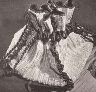 Vintage Crochet Square Bucket Bag Purse pattern  