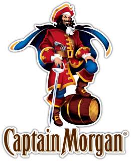Captain Morgan Rum Alcohol Car Bumper Locker Window Sticker Decal 3X5 