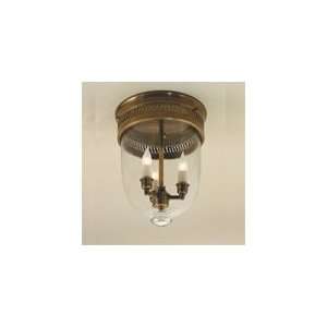  Small Flush Mount Bell Jar Lantern With Clear Glass by JVI 