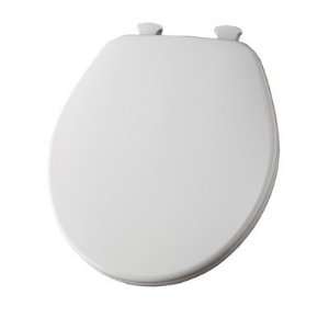  Round Molded Wood Toilet Seat Easy Clean and Change Hinges 