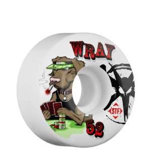  BONES Jeremy Wray Poker Dogs STF Skate Wheels White 52MM 