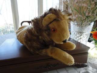 Antique Mohair LION Pajama Bag Working Growler 23 inch  