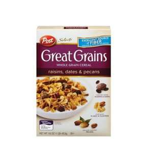 Post Selects Great Grains Cereal Raisins, Dates and Pecans 16oz.Opens 