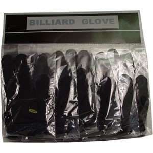  Sterling Black Billiard Gloves, Card of 12 Sports 
