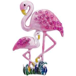  Pink Flamingo Swarovski Crystal Bird Pin Brooch Jewelry