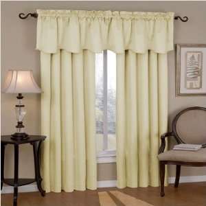  Bundle 80 Canova Blackout Drapes and Valance Set in Ivory 