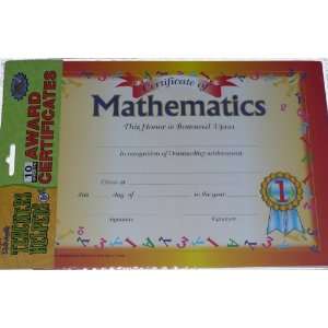   Mathematics and Music Achievement Certificates, Blank