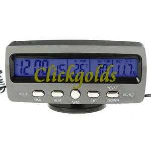 LCD Car Auto Digital Clock Temperature Thermometer Voltage 