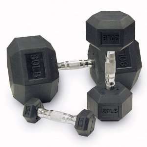  Body Solid Rubber Hex Dumbbell Set 5 to 50 lbs Pairs 